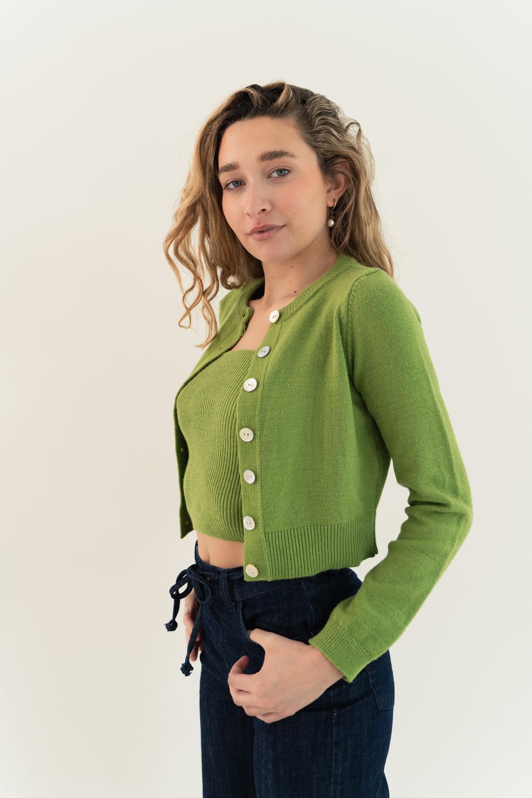 Cárdigan Inés Verde