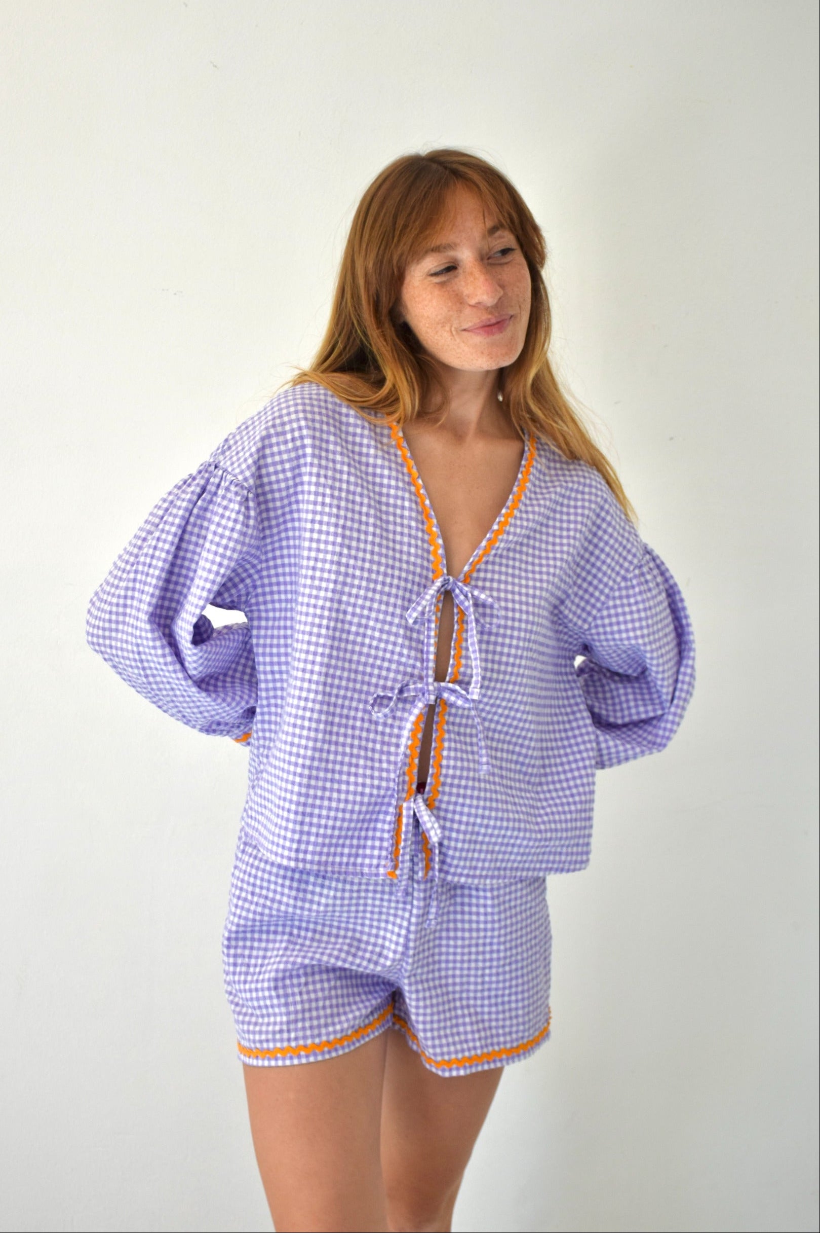 Blusa Marta Vichy Lavanda