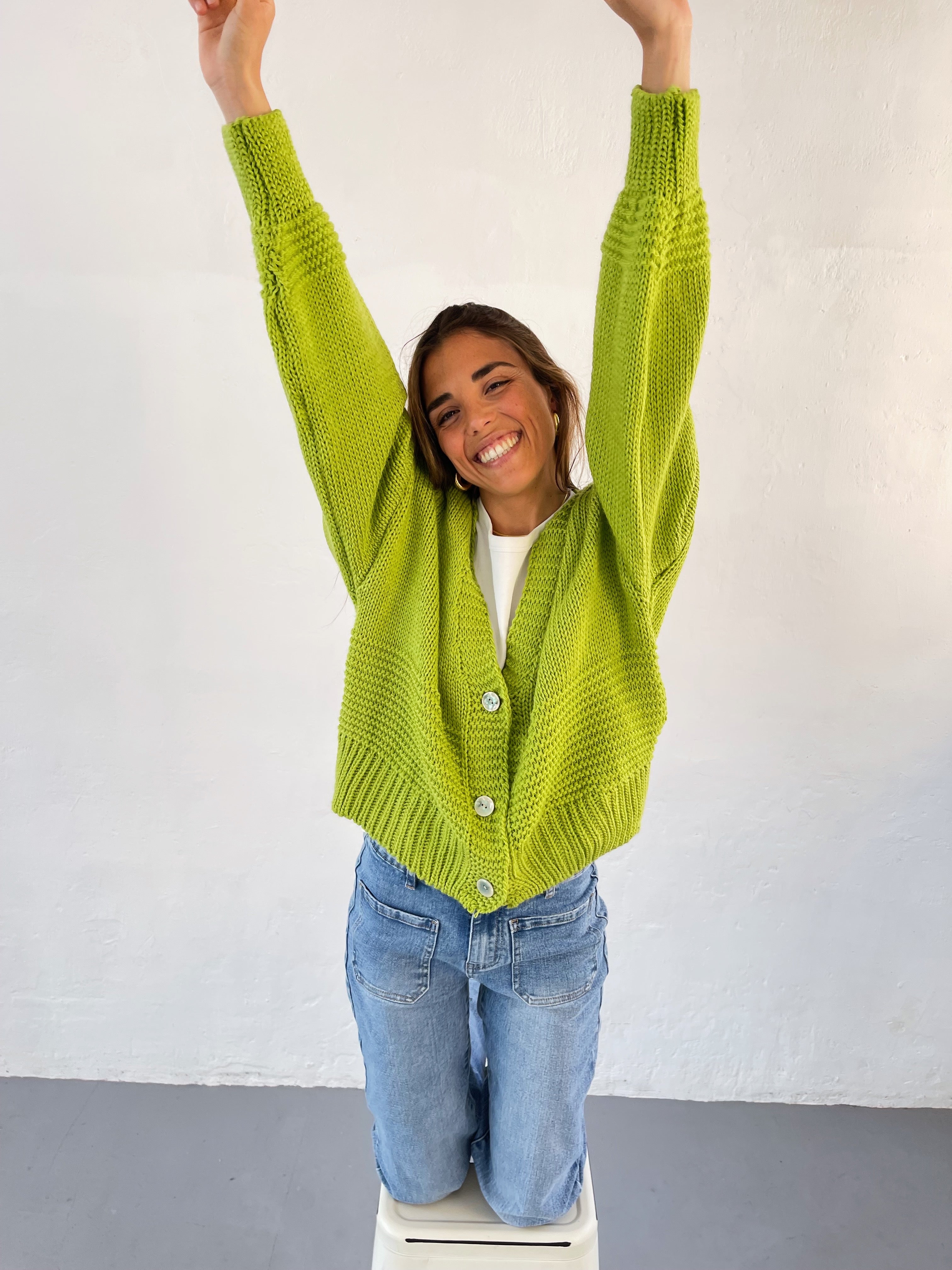 Lime Cardigan