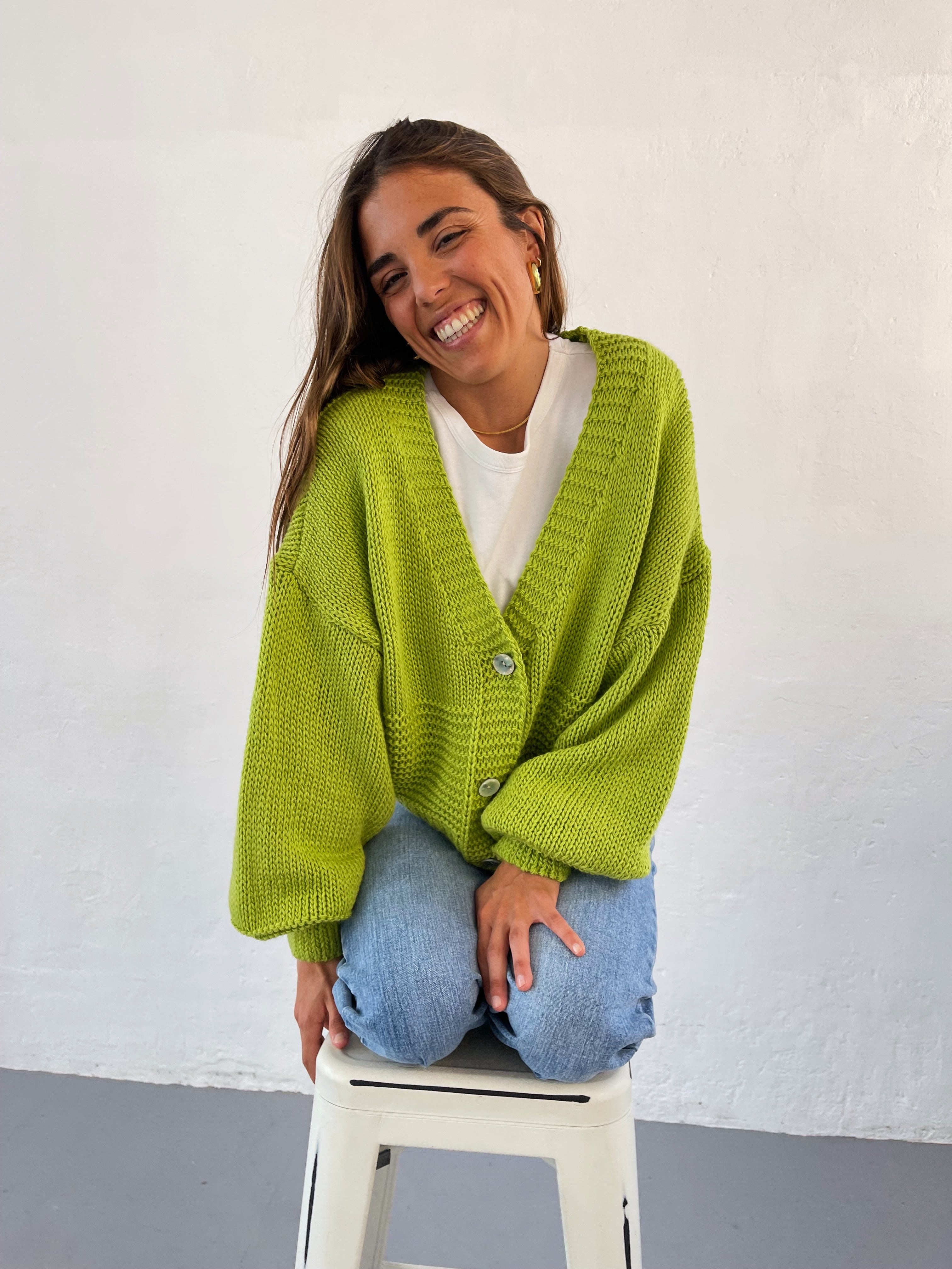 Lime Cardigan