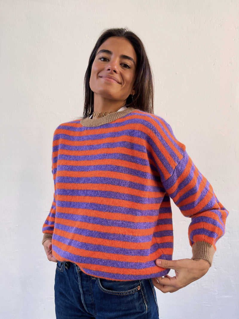 Purple and Orange Pia Sweater