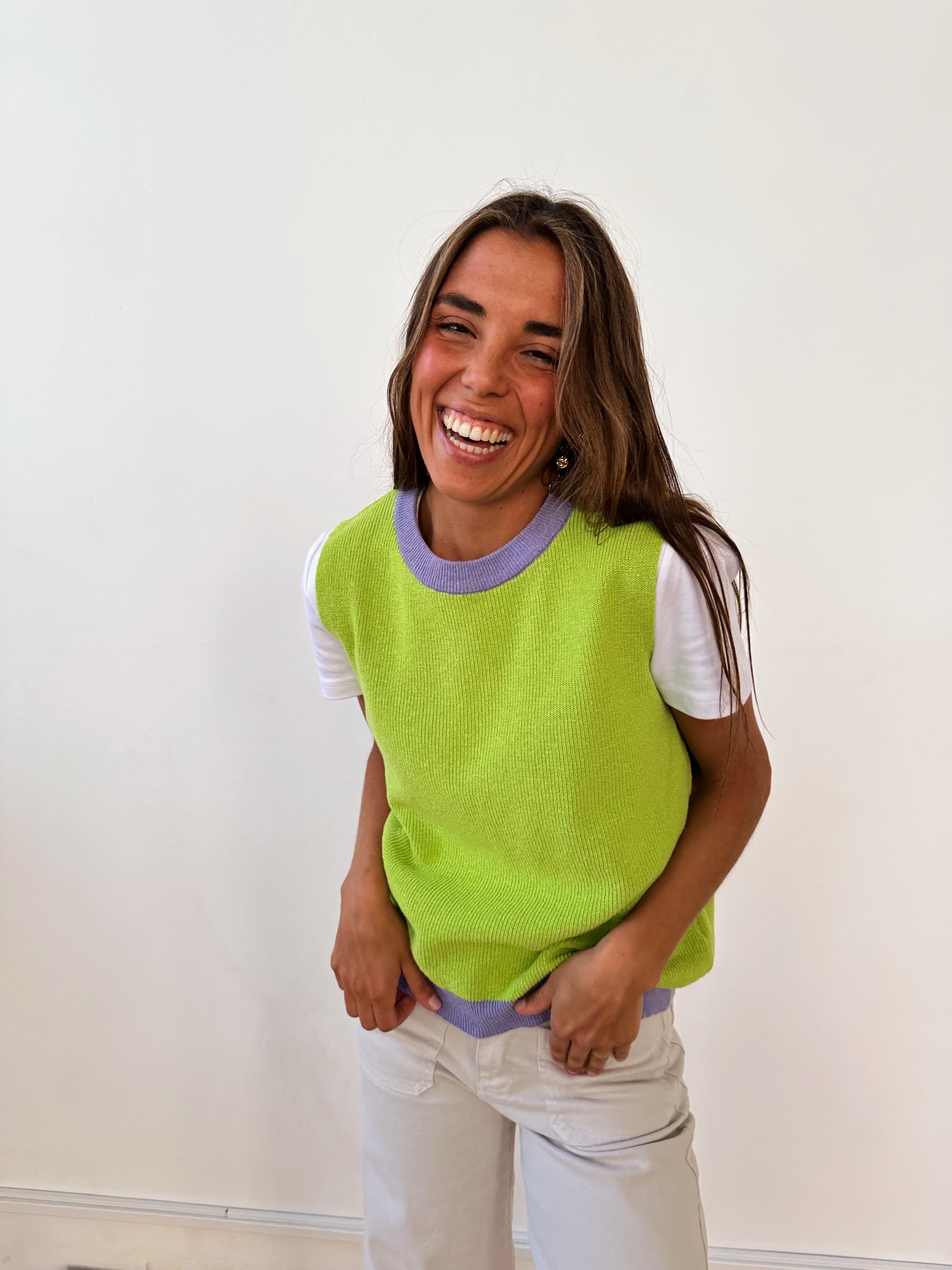 Carla Lime Vest