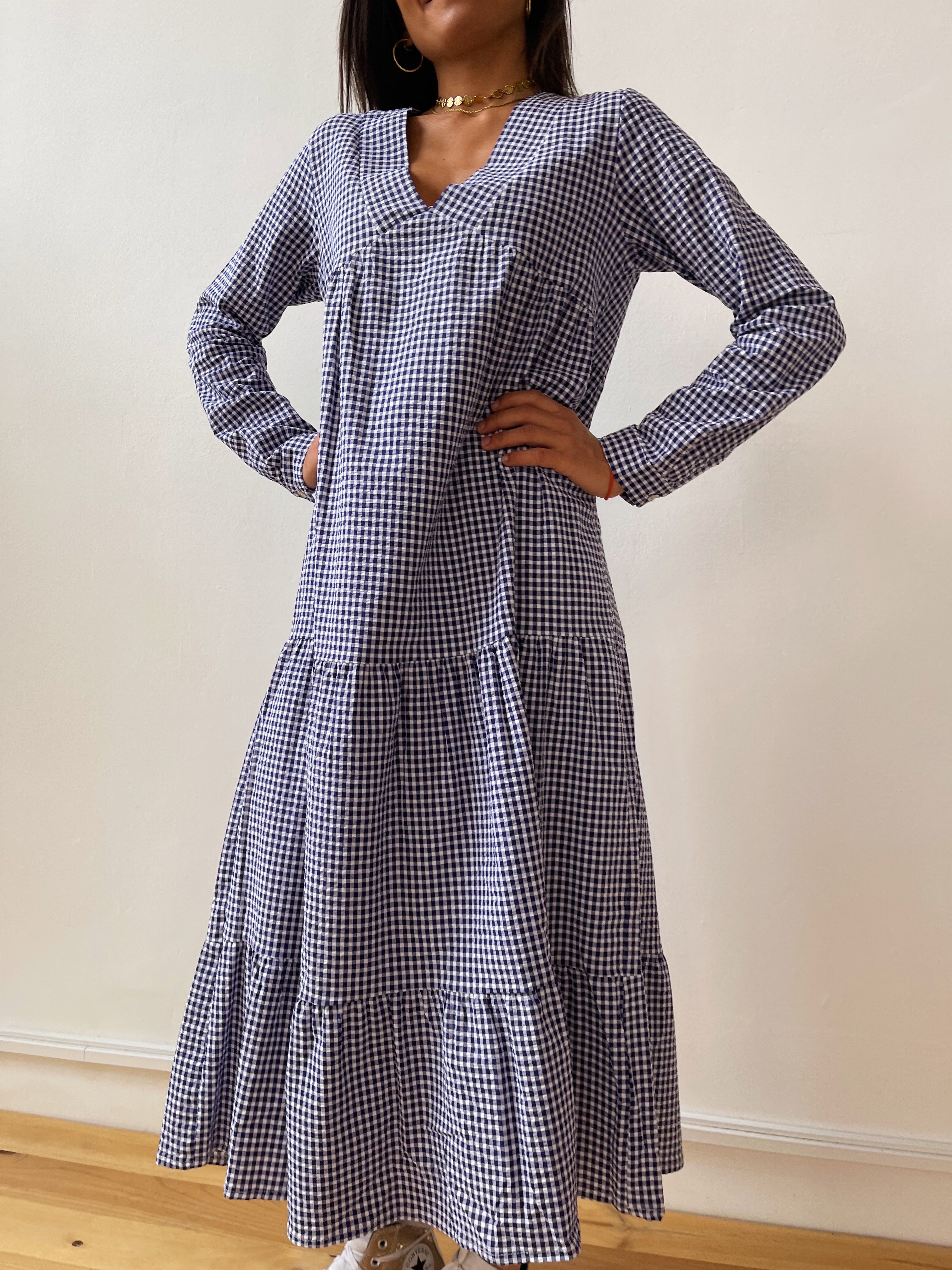 Paola Gingham Dress