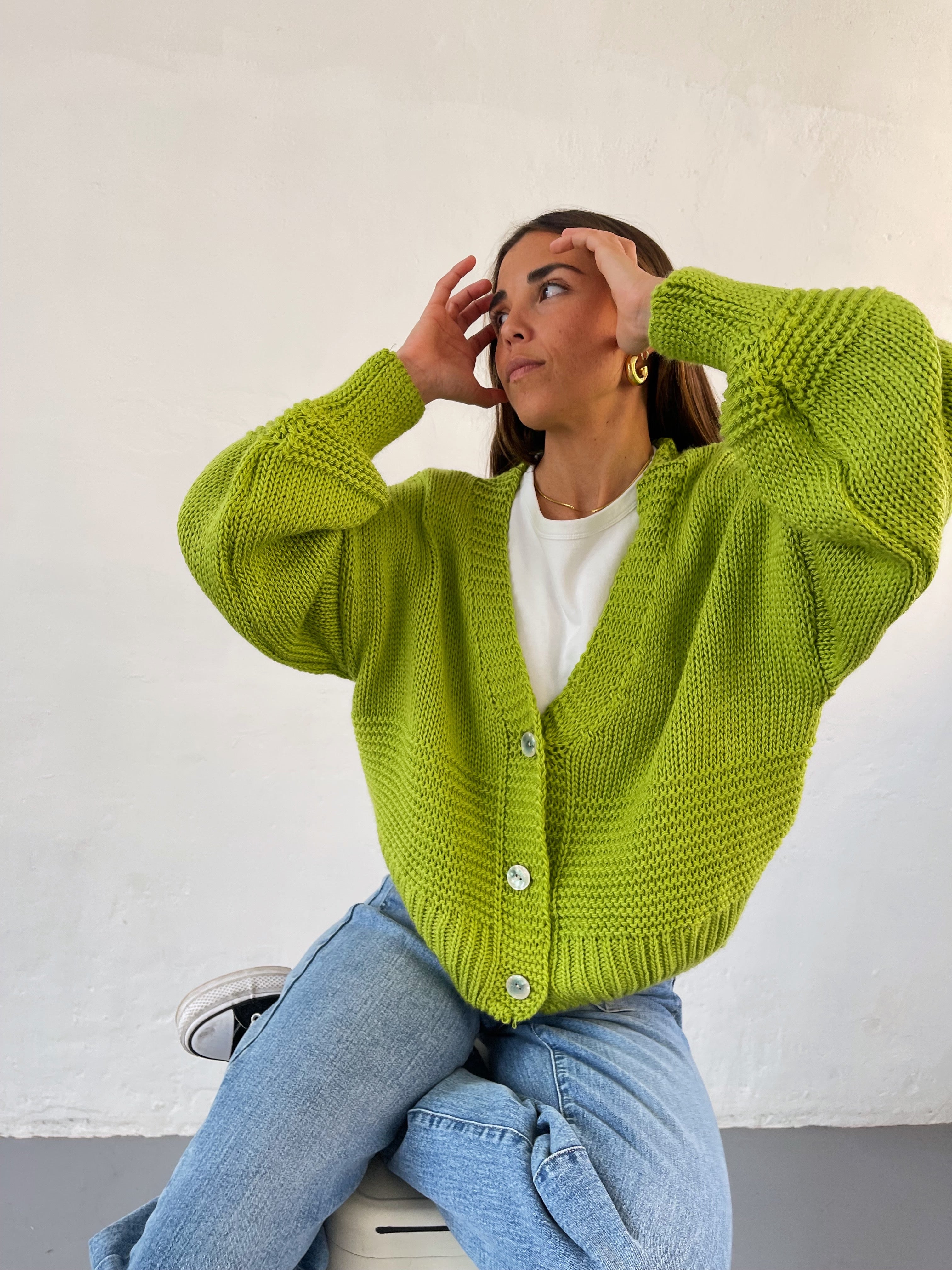 Lime Cardigan