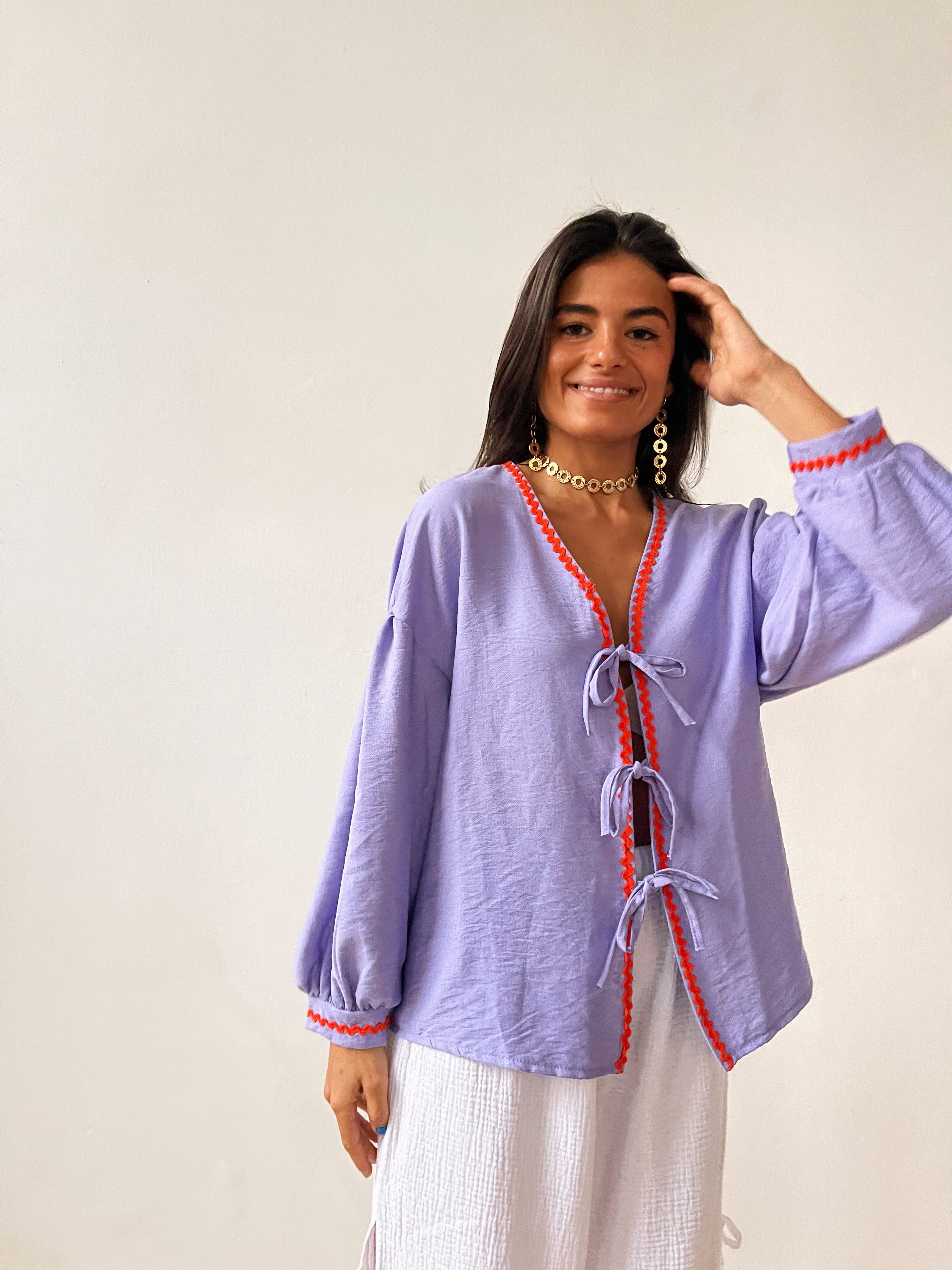 Marta Lavender Blouse