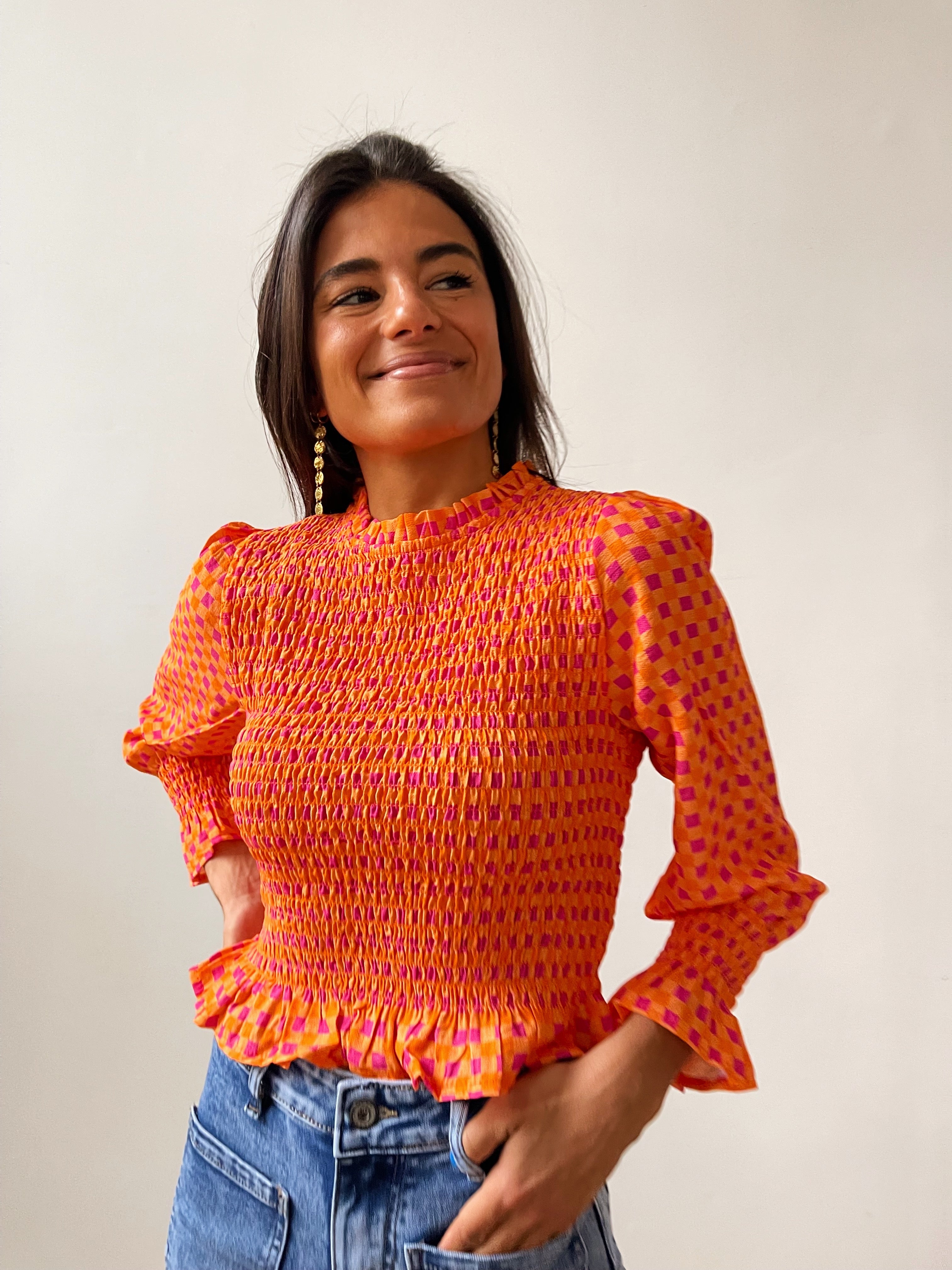 Chia Orange Blouse