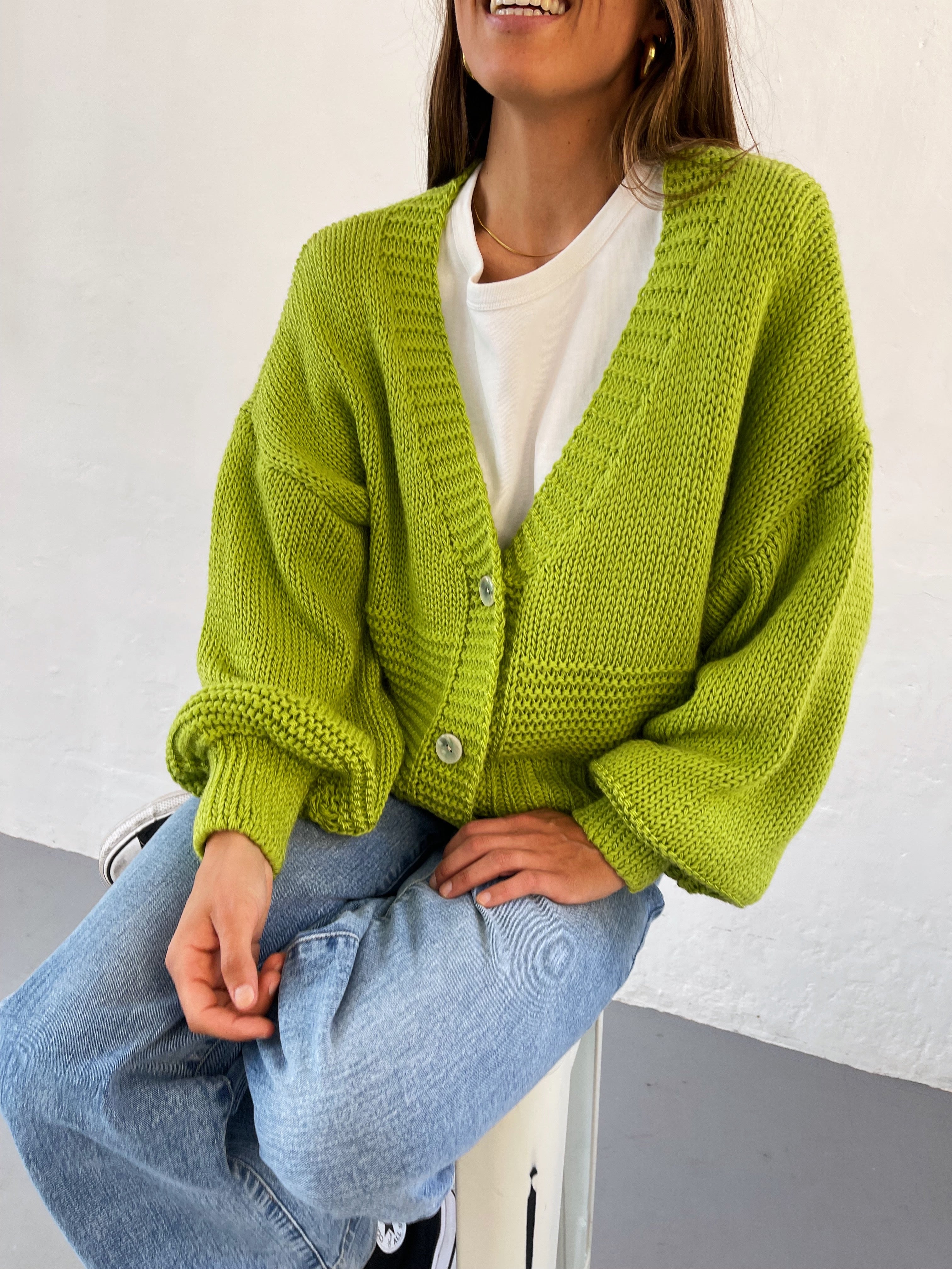 Lime Cardigan