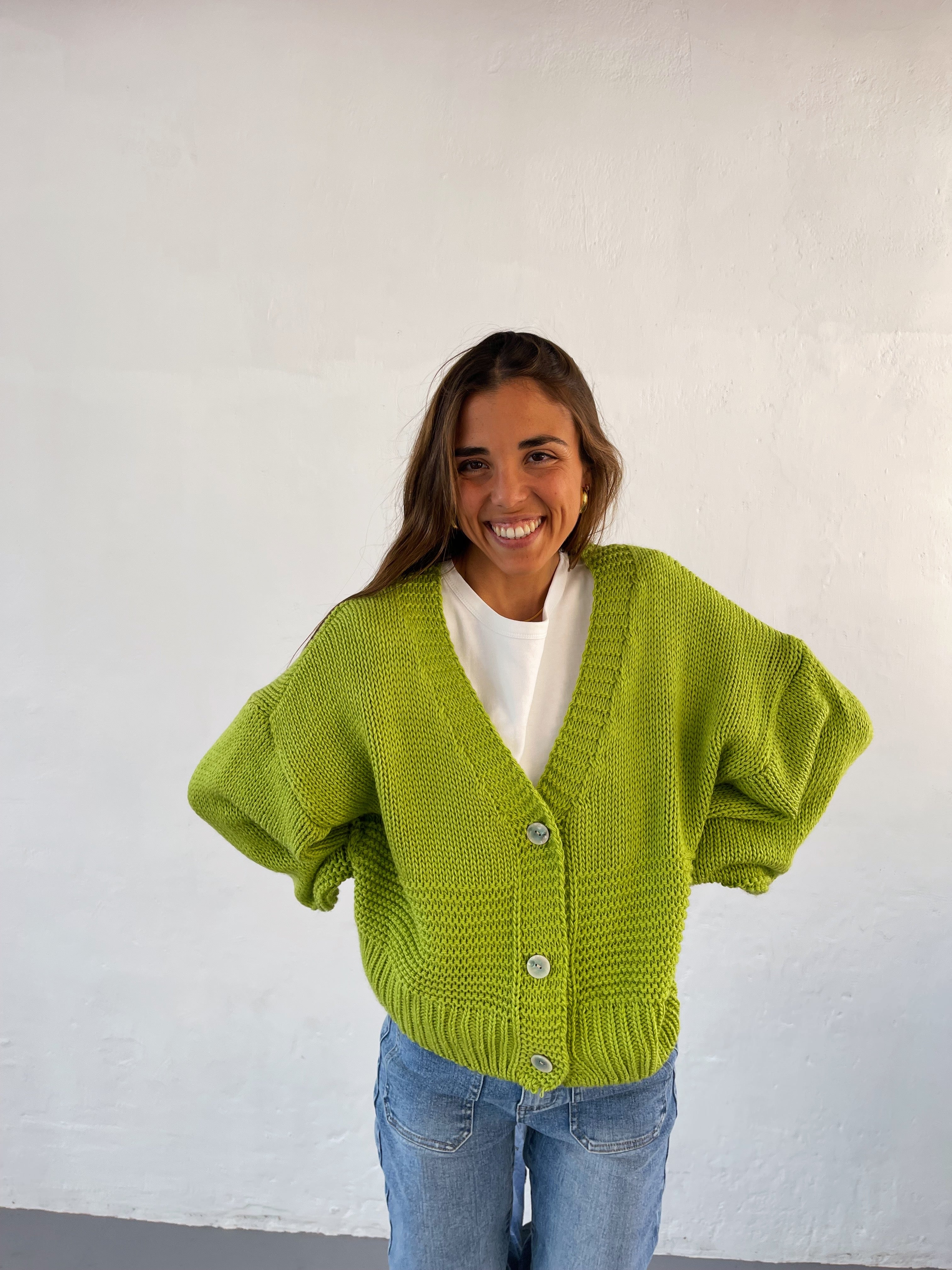 Lime Cardigan