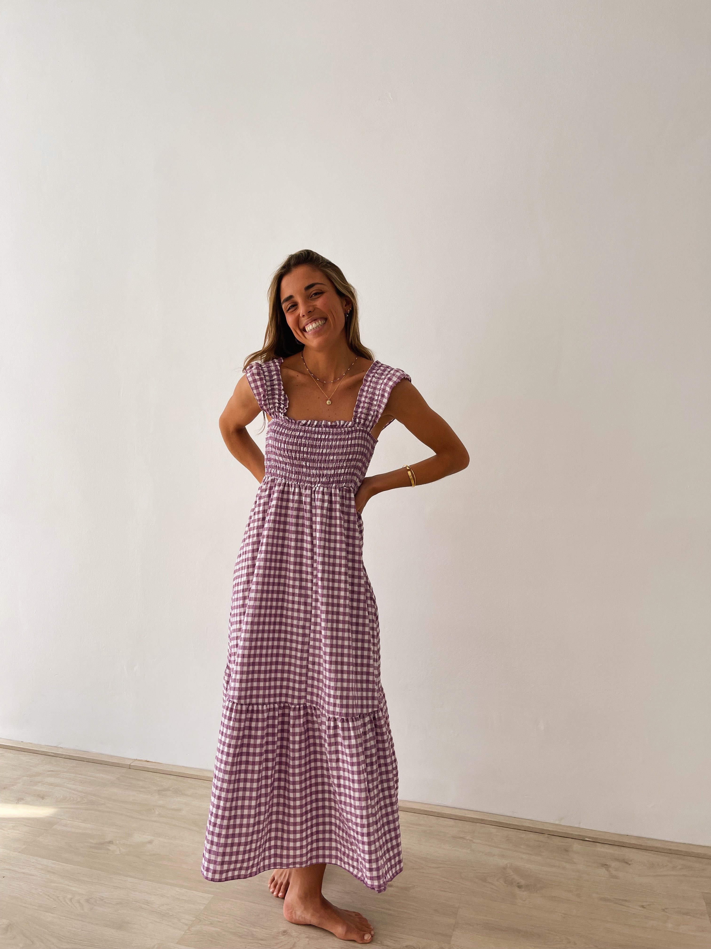 Vestido Amaia Vichy Violeta