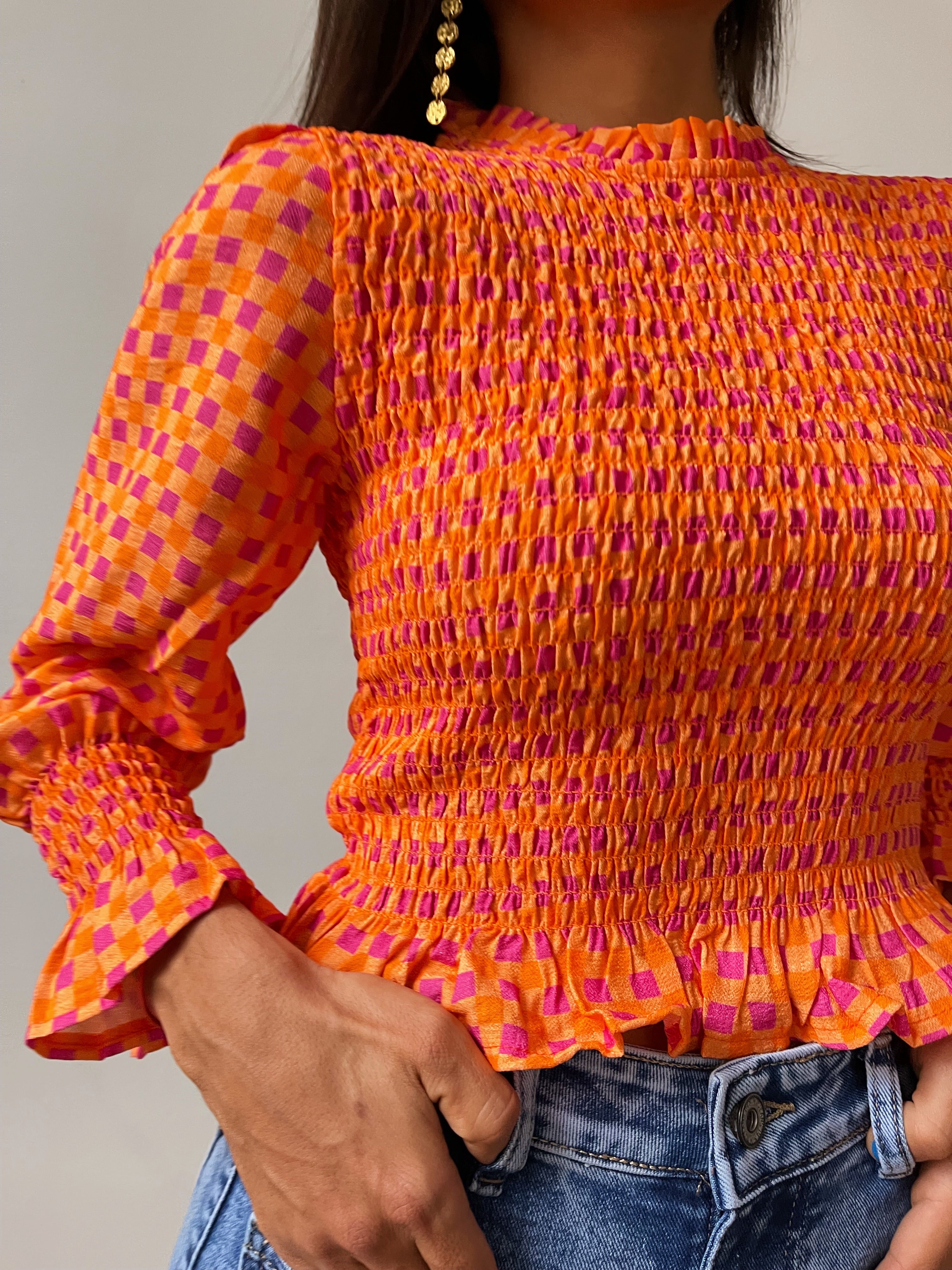 Chia Orange Blouse