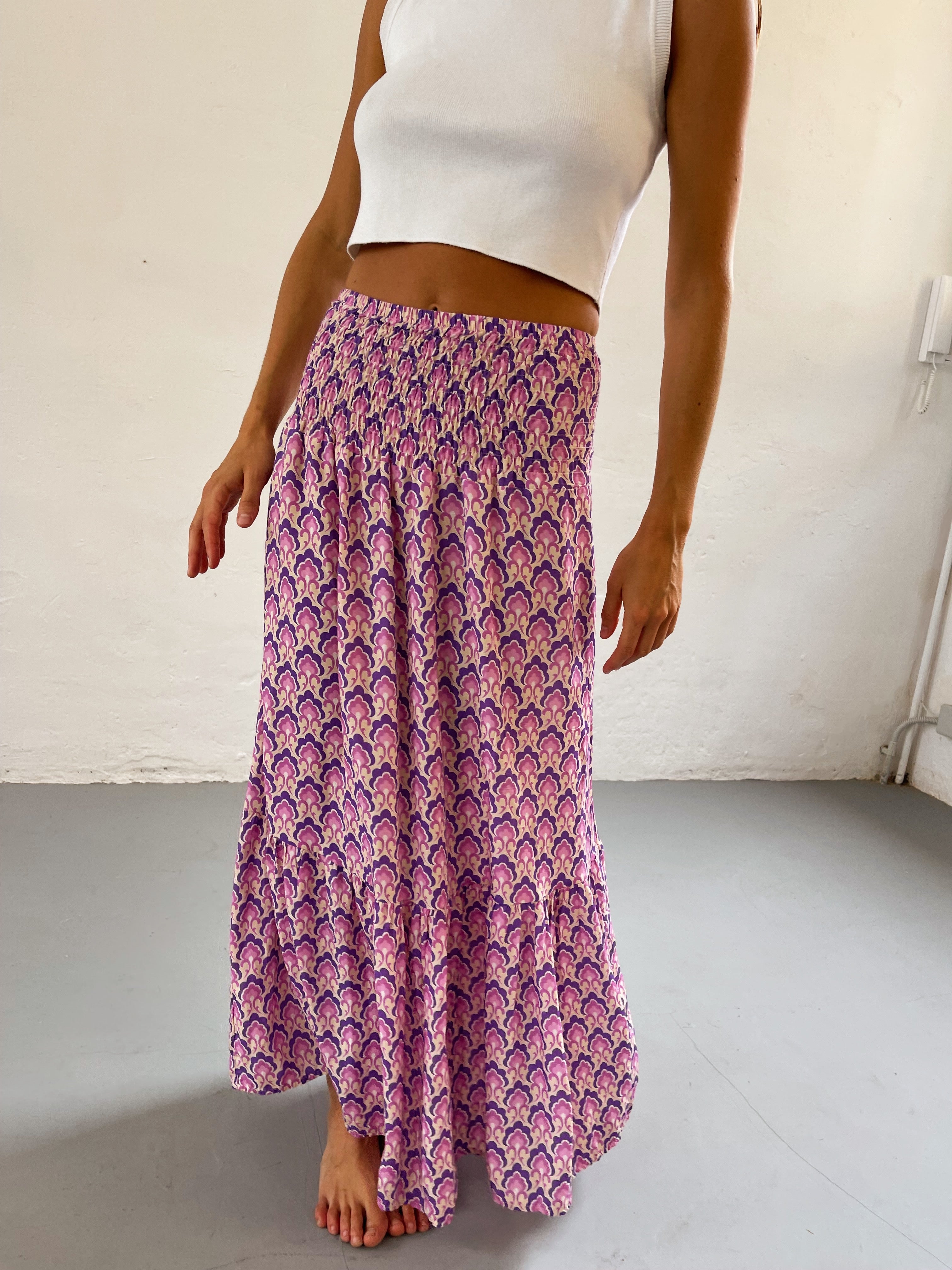 Lilac Floral Skirt