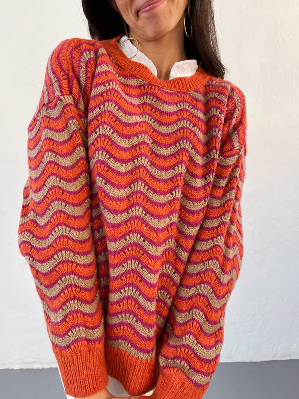 Luna Orange Sweater