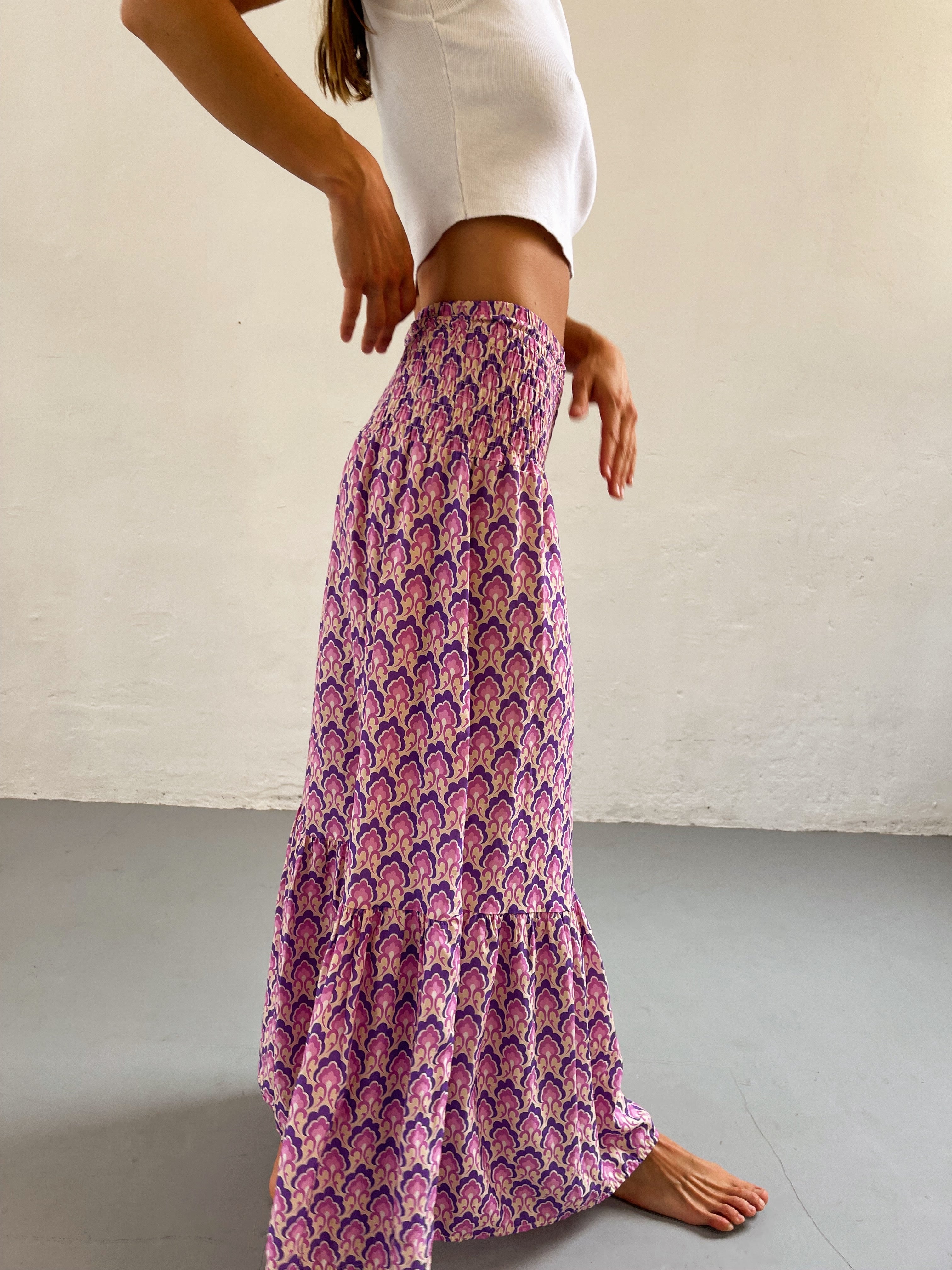 Lilac Floral Skirt