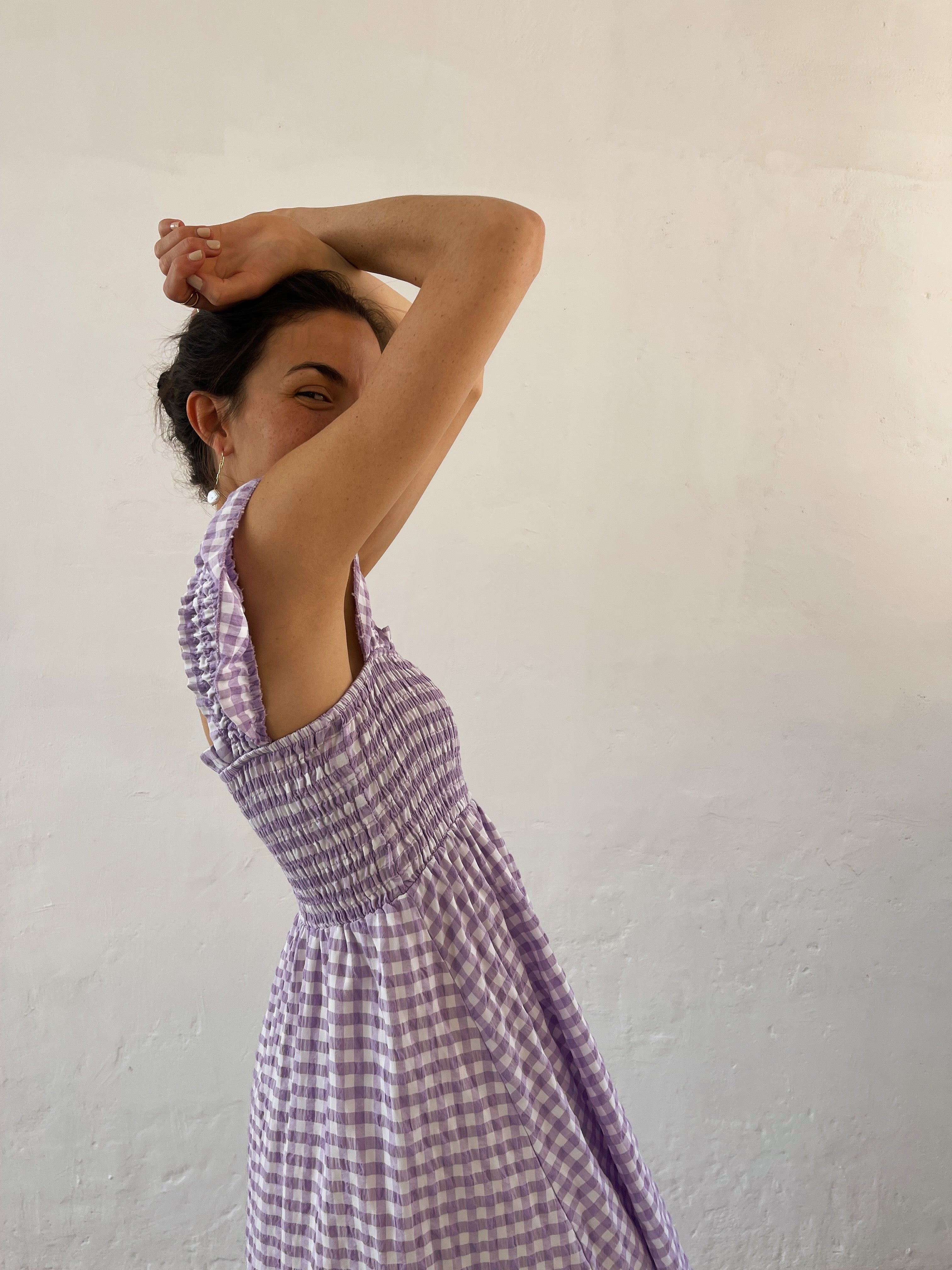 Vestido Amaia Vichy Lavanda