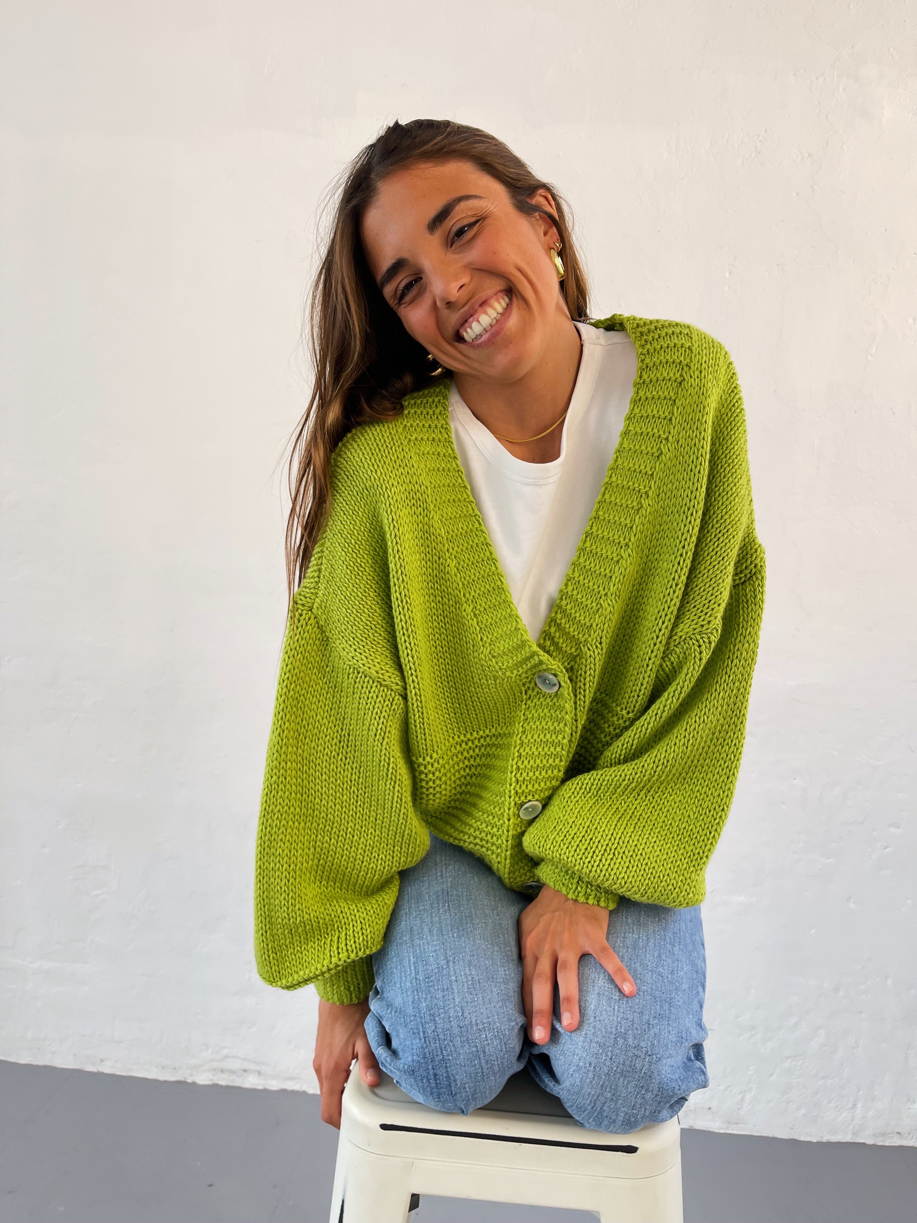 Lime Cardigan