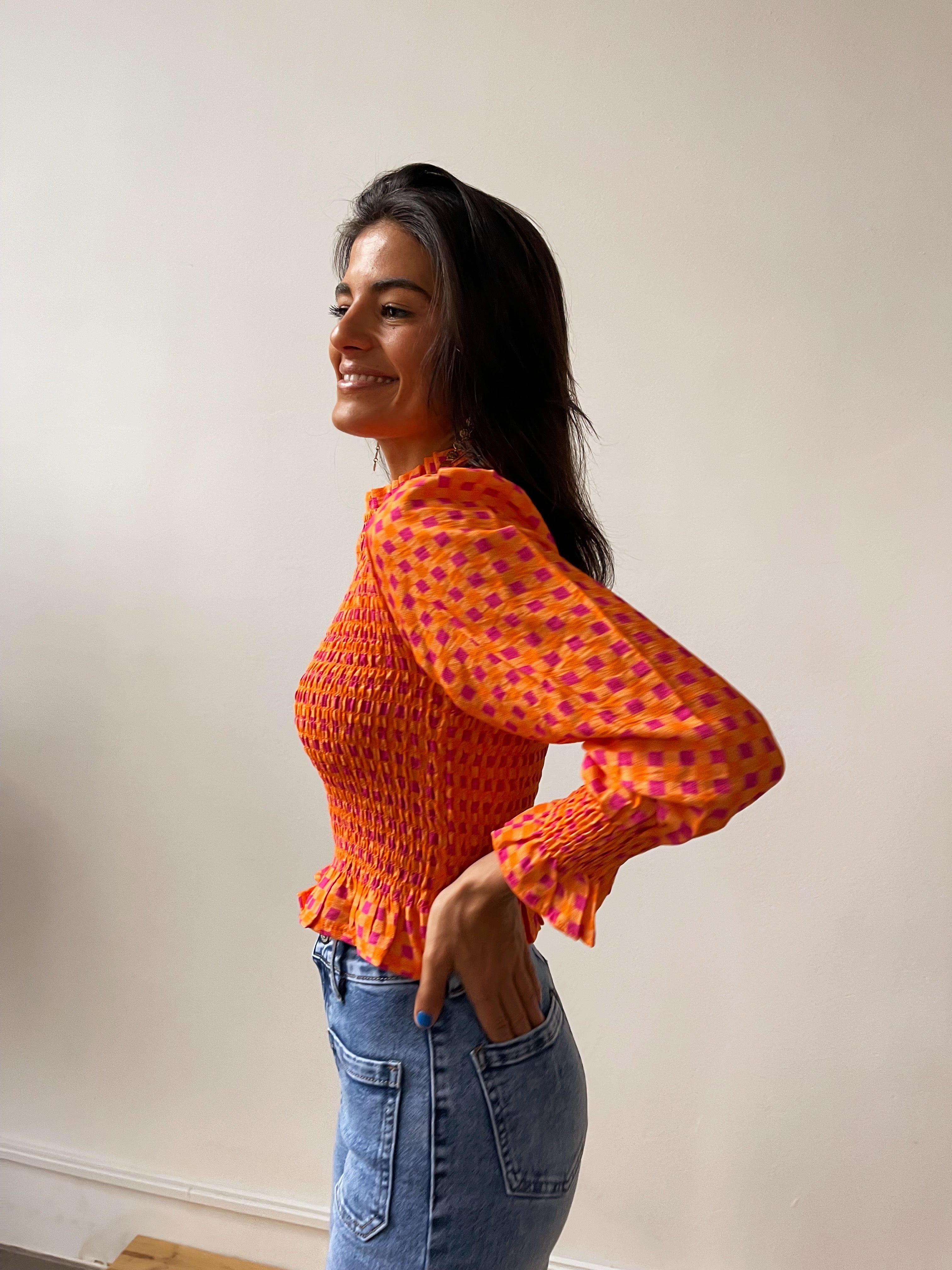 Chia Orange Blouse