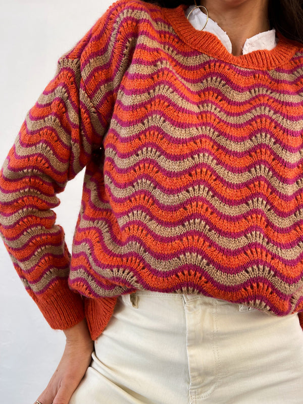 Luna Orange Sweater