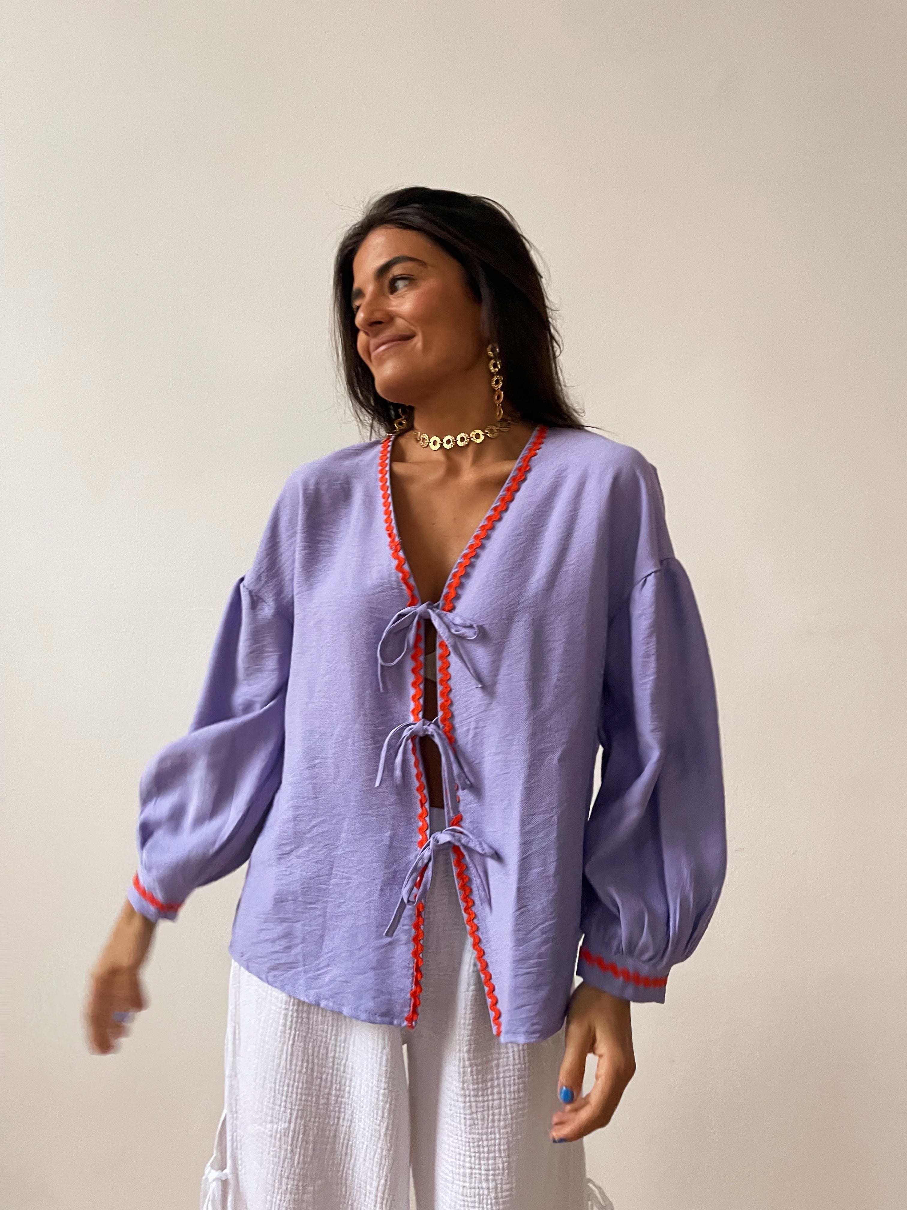 Marta Lavender Blouse