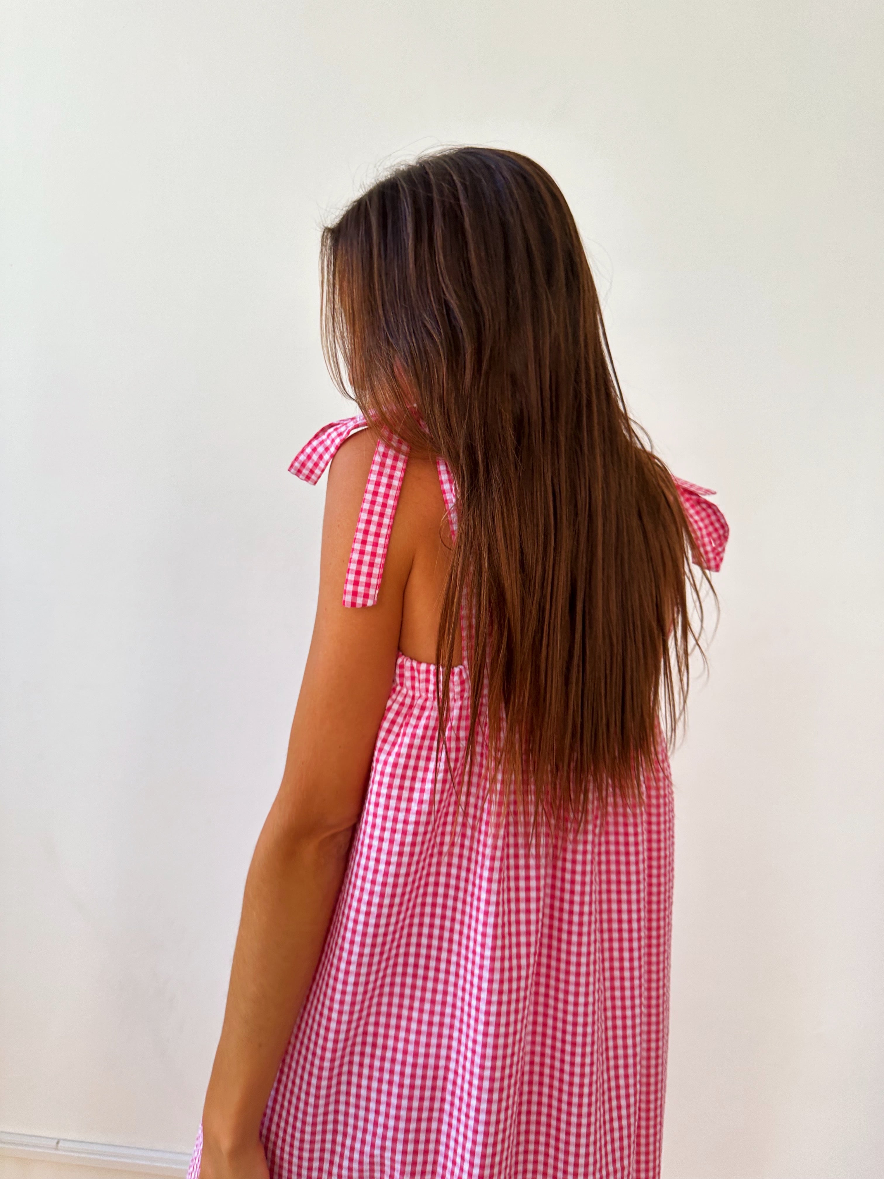 Inés Pink Gingham Dress