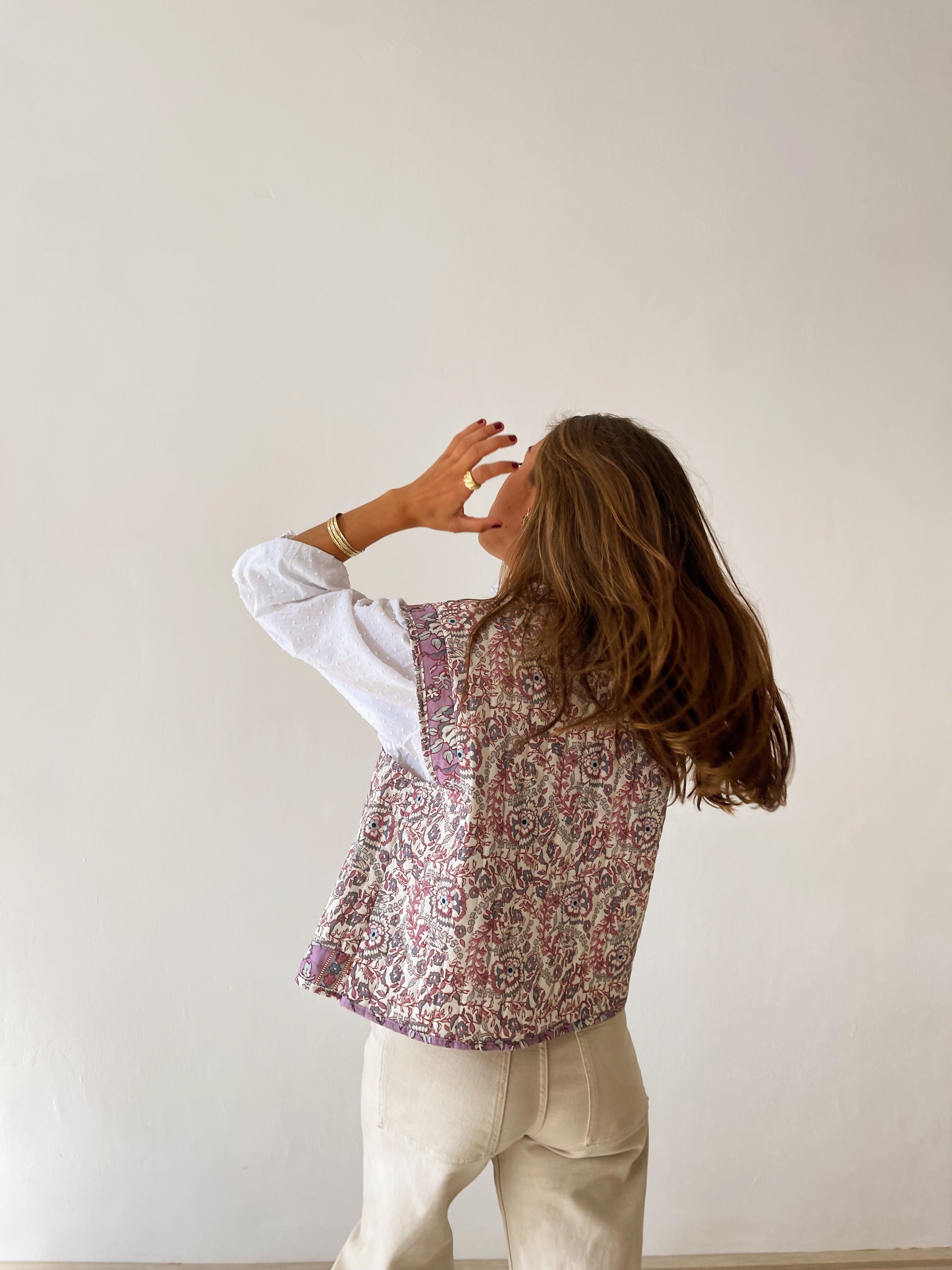 Pink Floral Vest