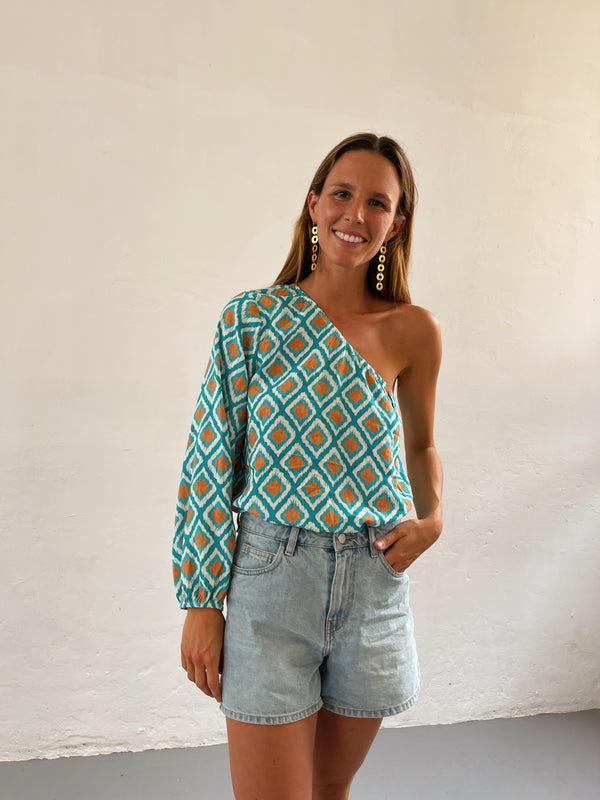 Rombos Top Turquoise